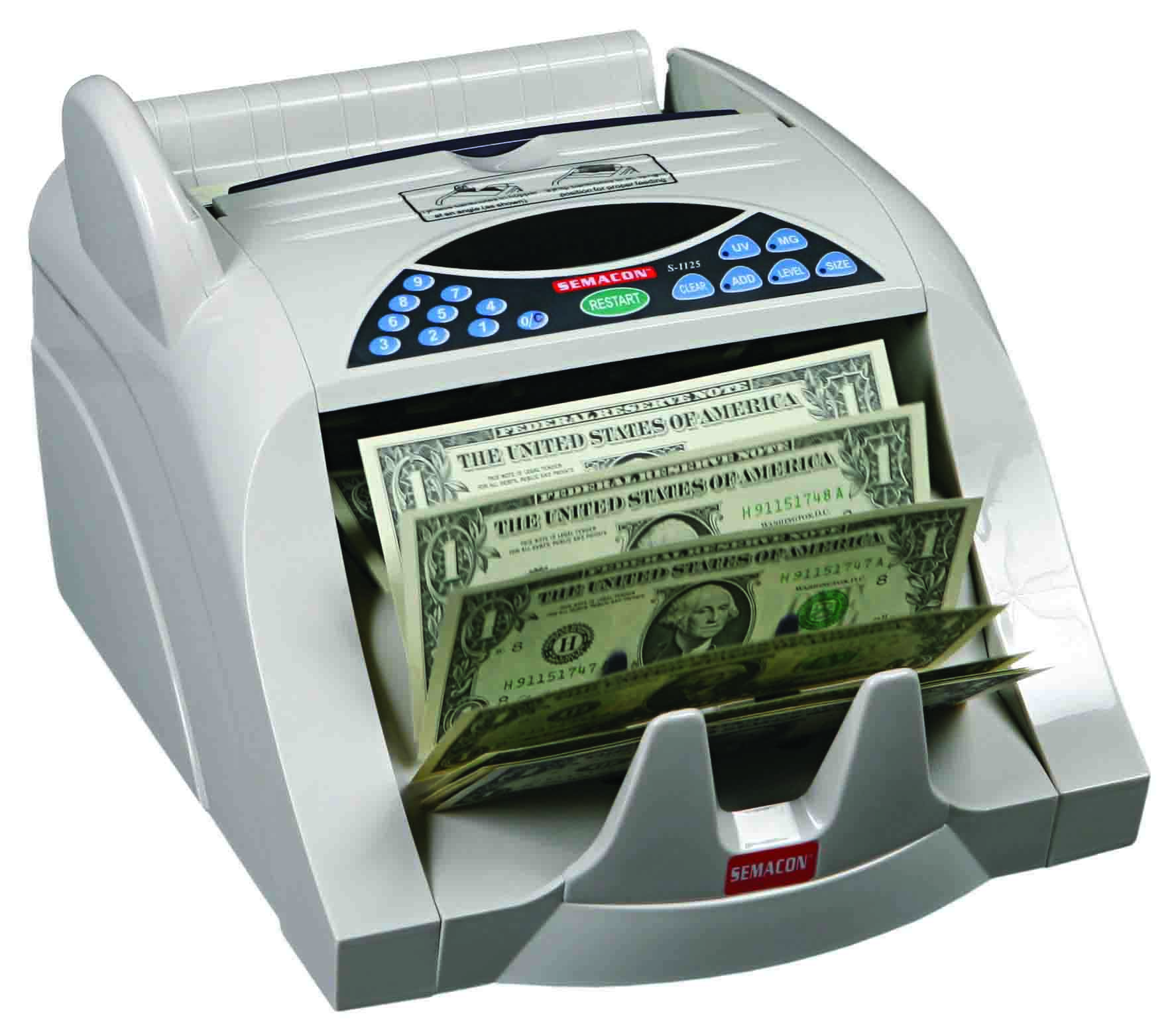 S-1125 High-Speed Currency Counter with UV & MG Counterfeit Dete S-1125 High-Speed Currency Counter with UV & MG Counterfeit Dete